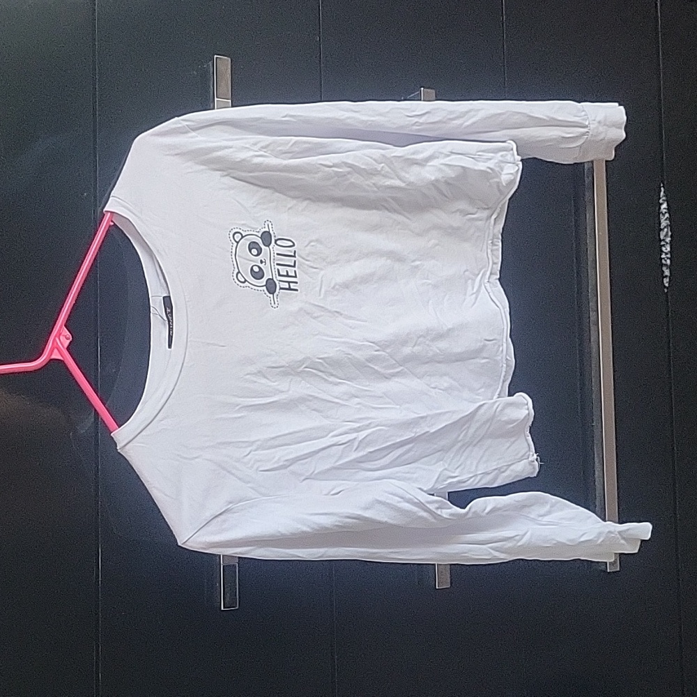 Long-sleeved crop top